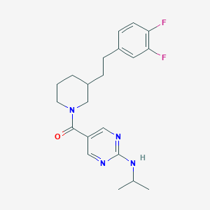 5-({3-[2-(3,4-difluorophenyl)ethyl]-1-piperidinyl}carbonyl)-N-isopropyl-2-pyrimidinamine