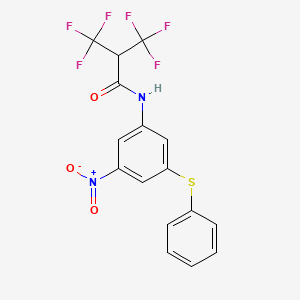 3,3,3-Trifluoro-N-[3-nitro-5-(phenylsulfanyl)phenyl]-2-(trifluoromethyl)propanamide