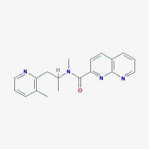 molecular formula C19H20N4O B5333559 N-methyl-N-[1-methyl-2-(3-methylpyridin-2-yl)ethyl]-1,8-naphthyridine-2-carboxamide 