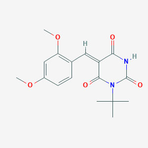 (5Z)-1-tert-butyl-5-[(2,4-dimethoxyphenyl)methylidene]-1,3-diazinane-2,4,6-trione