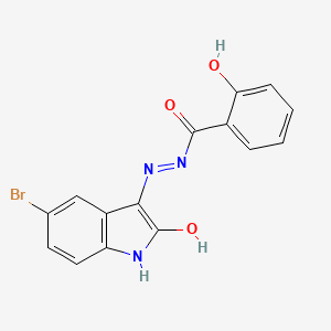 N'-(5-bromo-2-oxo-1,2-dihydro-3H-indol-3-ylidene)-2-hydroxybenzohydrazide