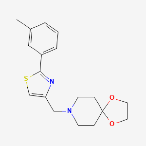 molecular formula C18H22N2O2S B5333568 8-{[2-(3-methylphenyl)-1,3-thiazol-4-yl]methyl}-1,4-dioxa-8-azaspiro[4.5]decane 