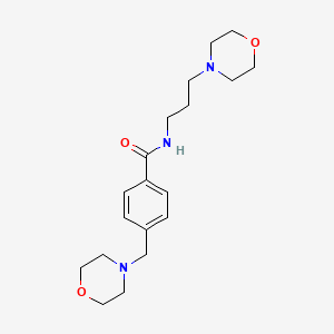 4-(4-morpholinylmethyl)-N-[3-(4-morpholinyl)propyl]benzamide