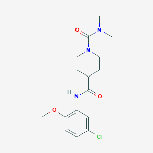 molecular formula C16H22ClN3O3 B5333597 N~4~-(5-chloro-2-methoxyphenyl)-N~1~,N~1~-dimethyl-1,4-piperidinedicarboxamide 