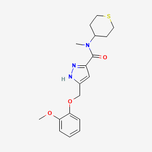 5-[(2-methoxyphenoxy)methyl]-N-methyl-N-(tetrahydro-2H-thiopyran-4-yl)-1H-pyrazole-3-carboxamide