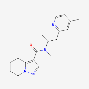 N-methyl-N-[1-methyl-2-(4-methylpyridin-2-yl)ethyl]-4,5,6,7-tetrahydropyrazolo[1,5-a]pyridine-3-carboxamide