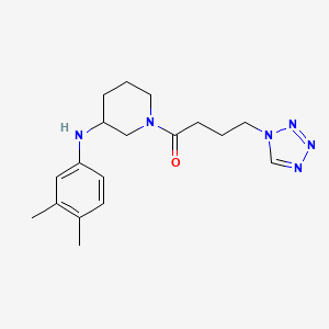 molecular formula C18H26N6O B5333650 N-(3,4-dimethylphenyl)-1-[4-(1H-tetrazol-1-yl)butanoyl]-3-piperidinamine 