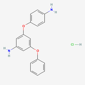 molecular formula C18H17ClN2O2 B5333656 [3-(4-aminophenoxy)-5-phenoxyphenyl]amine hydrochloride 