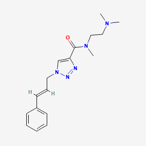 N-[2-(dimethylamino)ethyl]-N-methyl-1-[(2E)-3-phenyl-2-propen-1-yl]-1H-1,2,3-triazole-4-carboxamide