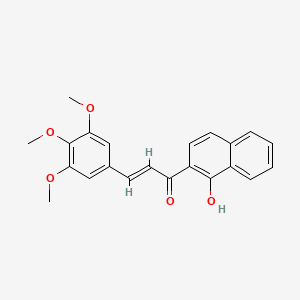 molecular formula C22H20O5 B5333676 1-(1-hydroxy-2-naphthyl)-3-(3,4,5-trimethoxyphenyl)-2-propen-1-one 