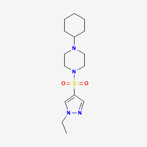 1-cyclohexyl-4-[(1-ethyl-1H-pyrazol-4-yl)sulfonyl]piperazine