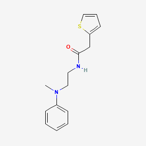 molecular formula C15H18N2OS B5333732 N-{2-[methyl(phenyl)amino]ethyl}-2-(2-thienyl)acetamide 