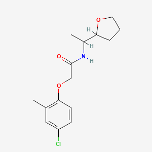 molecular formula C15H20ClNO3 B5333749 2-(4-chloro-2-methylphenoxy)-N-[1-(oxolan-2-yl)ethyl]acetamide 