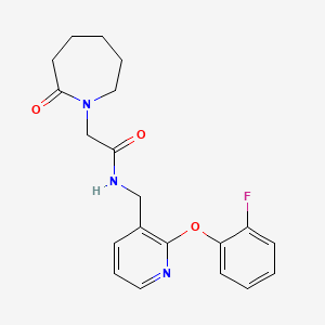 N-{[2-(2-fluorophenoxy)pyridin-3-yl]methyl}-2-(2-oxoazepan-1-yl)acetamide