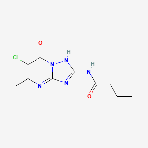 N-{6-Chloro-7-hydroxy-5-methyl-[1,2,4]triazolo[1,5-A]pyrimidin-2-YL}butanamide