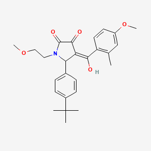 5-(4-tert-butylphenyl)-3-hydroxy-1-(2-methoxyethyl)-4-(4-methoxy-2-methylbenzoyl)-1,5-dihydro-2H-pyrrol-2-one