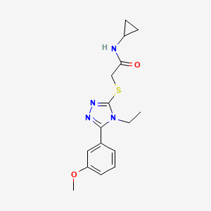 N-cyclopropyl-2-{[4-ethyl-5-(3-methoxyphenyl)-4H-1,2,4-triazol-3-yl]thio}acetamide