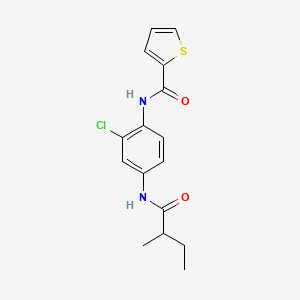 N-{2-chloro-4-[(2-methylbutanoyl)amino]phenyl}-2-thiophenecarboxamide