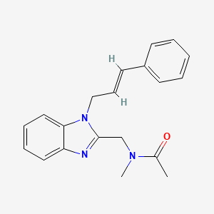 molecular formula C20H21N3O B5333815 N-methyl-N-({1-[(2E)-3-phenylprop-2-en-1-yl]-1H-benzimidazol-2-yl}methyl)acetamide 