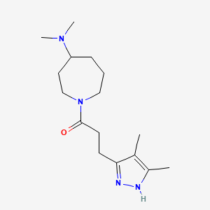 1-[3-(4,5-dimethyl-1H-pyrazol-3-yl)propanoyl]-N,N-dimethyl-4-azepanamine