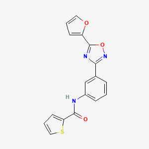 N-{3-[5-(2-furyl)-1,2,4-oxadiazol-3-yl]phenyl}thiophene-2-carboxamide