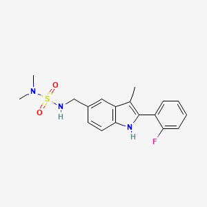 N'-{[2-(2-fluorophenyl)-3-methyl-1H-indol-5-yl]methyl}-N,N-dimethylsulfamide