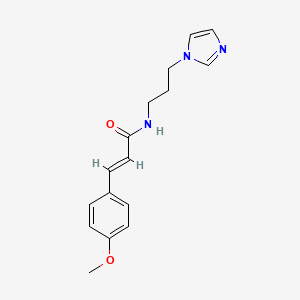 molecular formula C16H19N3O2 B5333902 N-[3-(1H-imidazol-1-yl)propyl]-3-(4-methoxyphenyl)acrylamide 