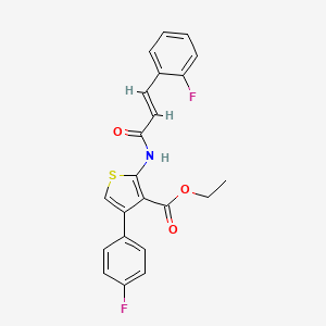 molecular formula C22H17F2NO3S B5333917 ethyl 4-(4-fluorophenyl)-2-{[3-(2-fluorophenyl)acryloyl]amino}-3-thiophenecarboxylate 