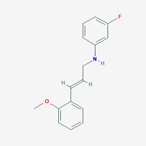 molecular formula C16H16FNO B5333933 (3-fluorophenyl)[3-(2-methoxyphenyl)-2-propen-1-yl]amine 