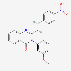 molecular formula C23H17N3O4 B5333964 3-(3-methoxyphenyl)-2-[2-(4-nitrophenyl)vinyl]-4(3H)-quinazolinone 