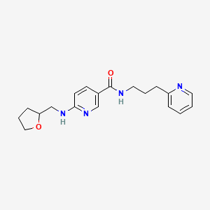 N-(3-pyridin-2-ylpropyl)-6-[(tetrahydrofuran-2-ylmethyl)amino]nicotinamide