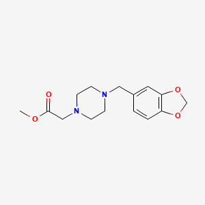 molecular formula C15H20N2O4 B5333983 methyl [4-(1,3-benzodioxol-5-ylmethyl)-1-piperazinyl]acetate 