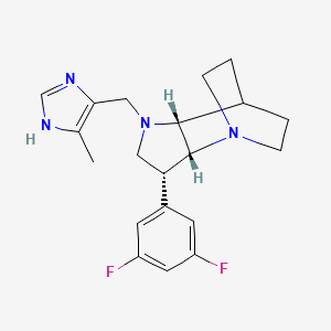 molecular formula C20H24F2N4 B5333986 (3R*,3aR*,7aR*)-3-(3,5-difluorophenyl)-1-[(4-methyl-1H-imidazol-5-yl)methyl]octahydro-4,7-ethanopyrrolo[3,2-b]pyridine 