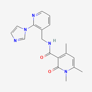 molecular formula C18H19N5O2 B5333992 N-{[2-(1H-imidazol-1-yl)pyridin-3-yl]methyl}-1,4,6-trimethyl-2-oxo-1,2-dihydropyridine-3-carboxamide 