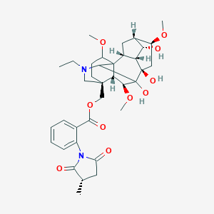 molecular formula C36H48N2O10 B053340 14-Deacetylnudicauline CAS No. 119347-24-9
