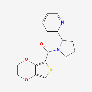 molecular formula C16H16N2O3S B5334020 2-[1-(2,3-dihydrothieno[3,4-b][1,4]dioxin-5-ylcarbonyl)pyrrolidin-2-yl]pyridine 