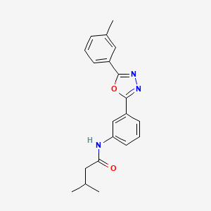 3-methyl-N-{3-[5-(3-methylphenyl)-1,3,4-oxadiazol-2-yl]phenyl}butanamide