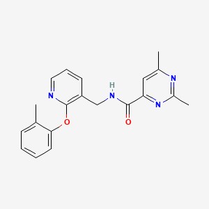 2,6-dimethyl-N-{[2-(2-methylphenoxy)pyridin-3-yl]methyl}pyrimidine-4-carboxamide