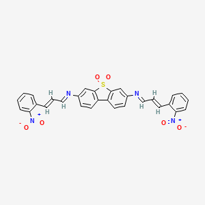 N,N'-bis[3-(2-nitrophenyl)-2-propen-1-ylidene]dibenzo[b,d]thiophene-3,7-diamine 5,5-dioxide