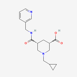 molecular formula C17H23N3O3 B5334049 (3S*,5R*)-1-(cyclopropylmethyl)-5-{[(3-pyridinylmethyl)amino]carbonyl}-3-piperidinecarboxylic acid 