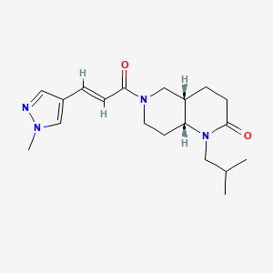 molecular formula C19H28N4O2 B5334080 (4aS*,8aR*)-1-isobutyl-6-[(2E)-3-(1-methyl-1H-pyrazol-4-yl)-2-propenoyl]octahydro-1,6-naphthyridin-2(1H)-one 