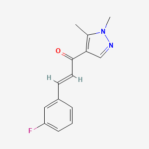 molecular formula C14H13FN2O B5334086 1-(1,5-dimethyl-1H-pyrazol-4-yl)-3-(3-fluorophenyl)-2-propen-1-one 