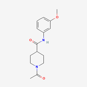 molecular formula C15H20N2O3 B5334089 1-acetyl-N-(3-methoxyphenyl)-4-piperidinecarboxamide 