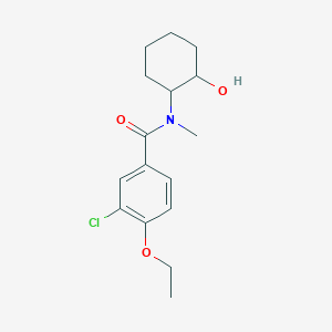 molecular formula C16H22ClNO3 B5334093 3-chloro-4-ethoxy-N-(2-hydroxycyclohexyl)-N-methylbenzamide 