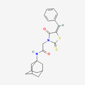 N-1-adamantyl-2-(5-benzylidene-4-oxo-2-thioxo-1,3-thiazolidin-3-yl)acetamide