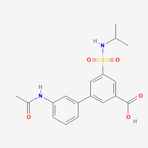 molecular formula C18H20N2O5S B5334120 3'-(acetylamino)-5-[(isopropylamino)sulfonyl]biphenyl-3-carboxylic acid 