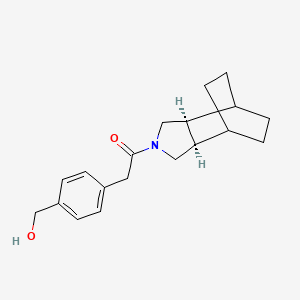 molecular formula C19H25NO2 B5334126 (4-{2-[(1R*,2R*,6S*,7S*)-4-azatricyclo[5.2.2.0~2,6~]undec-4-yl]-2-oxoethyl}phenyl)methanol 