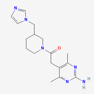 5-{2-[3-(1H-imidazol-1-ylmethyl)piperidin-1-yl]-2-oxoethyl}-4,6-dimethylpyrimidin-2-amine