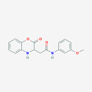 N-(3-methoxyphenyl)-2-(2-oxo-3,4-dihydro-2H-1,4-benzoxazin-3-yl)acetamide