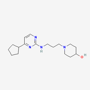 1-{3-[(4-cyclopentylpyrimidin-2-yl)amino]propyl}piperidin-4-ol